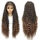 sedittyhair Braided Wigs for Black Women 32 inch Synthetic Lace Front Wig With Baby Hair Braided Wigs Knotless Box Braids Wigs Curly Water Wave Dreadlocks Wigs (1B/30 Color)