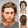 Wiwige Mens Brown Wig Short Fluffy Natural Hair Synthetic Halloween Cosplay Costume Party Full Wigs