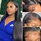 Mariska 28 Inch Lace Front Wigs Human Hair 13x4 HD Transparent Straight Lace Frontal Wigs Human Hair 180% Density Brazilian Virgin Human Hair Wigs Pre Plucked with Baby Hair Natural Hairline