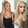 QMSSR Long Straight Blonde Hair Wig Free Part Synthetic Lace Front Wigs Glueless Ash Blonde Lace Front Wigs for Women 22inch
