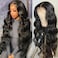 Imeya 22 Inch Body Wave Lace Front Human Hair Wigs 13x6 HD Transparent Lace Pre Plucked Glueless Wig 150% Density Brazilian Remy Human Hair Wig with Baby Hair Natural Hairline Long Wavy Wig for Women