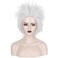 WeKen Silver White Short Layered Cosplay Wig for Men Women Halloween Cosplay Party Crazy Wigs