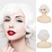 Sallcks Short White Curly Wig Short Big Curly Wigs for Women Cosplay Party Costume Wig Synthetic Fiber Christmas Halloween Wigs