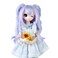 MUZIWIG 1/3 BJD SD Doll Wig for Women Girls, Lavender Pigtails Long Curly Hair Wig for 1/3 BJD Doll Making Hair Heat Resistant Synthetic Wig for HC 8-9 Inch 22-24cm Doll Wig