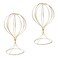 Mydio 2 Pieces Modern Metal Hat Stands Durable Stable Metal Hat Cap Rack Wigs Holder, Metal (Gold)