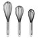 NileHome Whisk Commercial Whisks Stainless Steel &amp; Silicone Non-Stick Coated Small Whisk Set 8" 10" 12" Kitchen Wisk Wire Whisks for Cooking 3 Pack, Black