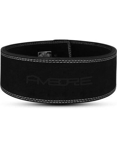 Weight Lifting Power Leather Lever Belt Gym Training Bodybuilding Belt with Buckle (Small)
