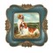 FR PARAFAYER Vintage Small Picture Frame 3x3,Antique Ornate Photo Frame With Gold Floral Relief,Wall and Tabletop Display,High Definition Glass Front,Retro Home Decor Art Gallery (Mineral Green 3x3)