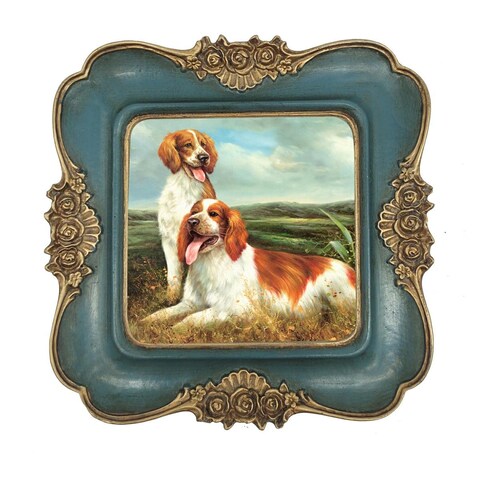 FR PARAFAYER Vintage Small Picture Frame 3x3,Antique Ornate Photo Frame With Gold Floral Relief,Wall and Tabletop Display,High Definition Glass Front,Retro Home Decor Art Gallery (Mineral Green 3x3)