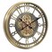 INFINITY TIME 21 Inch Moving Gears Wall Clock,Large Modern Decorative Wall Clocks for Living Room Decor,Brass Gold Roman Numeral