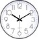 jomparis 16 Inch Large Wall Clock Silent Modern Style for Living Room Office (Black)