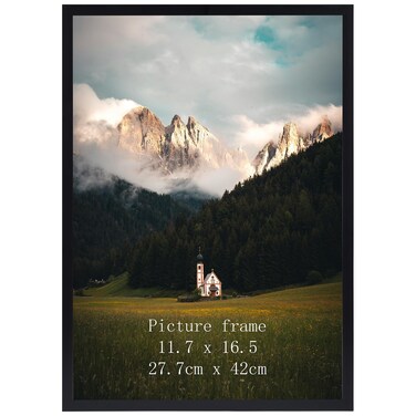 Giftgarden A3 Picture Frame Black, 11.7x16.5 Inch Thin Photo Frame for Wall Tabletop Display, Single