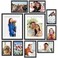 Icona Bay Combo-Sizes Black Picture Frames Set - 10 PC (Four 4x6, Four 5x7, Two 8x10), Noble Collection Multi-Pack, Modern Professional Design for Wall Gallery