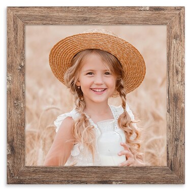 ORIVAN 5x5 Picture Frame Wood Display 5x5 Picture Distressed Brown Square Photo Frame for Wall and Tabletop Decoration