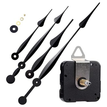 EMOON Clock Movement Mechanism Kit with 2 Pack Long Spade Hands, Quartz Clock Motor Kit for Custom Repair Clock, Thread Length 7/16 in