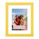 Vittanly 8x10 Picture Frame, Engineered Wood with Shatter Resistant Plexiglass, Display Pictures 5x7 with Mat or 8x10 without Mat, Photo Frame for Wall or Table Top Display, Yellow, 1 Pack