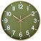 AIRUIFU Wall Clock,12 Inch Silent Non Ticking Wall Clocks Battery Operated -Analog Clock for Office, Home, Kitchen, Bedroom, Living Room Decorative(Olive Green)
