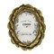 CISOO 5x7 Vintage Oval Picture Frame, Antique Gold Ornate Flower Photo Frame, for Tabletop and Wall Display, Decorative Floral Retro Home Decor, Photo Gallery Art
