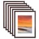 BSRHOME 11x14 Picture Frame Set of 6, Display Pictures 8x10 with Mat or 11x14 Without Mat for Wall Tabletop Vertical Horizontal Display, Wall Gallery Photo Frames, Brown