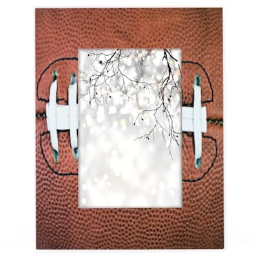 Funky Qiu 8x10 Picture Frame Sport American Football Laces Photo Frame for Wall and Tabletop Display Wooden Photo Picture Frame Home Decor