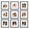 BSRHOME 8x8 Picture Frame Set of 9, Display Pictures 4x4 with Mat or 8x8 without Mat, Multi Collage Gallery Square Photo Frames for Wall or Tabletop, Black
