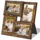 DUENPY 4x6 Collage Picture Frame Tempered Glass Front, Displays Four 4x6 Photo, Family Photo Collage Frame, Wall Decor Wall Hanging or Tabletop, Brown