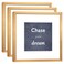 DEKWINN 8x8 Picture Frame Set of 3 with Real Glass Bronze Aluminum Photo Frame for Pictures 5x5 with Mat or 8x8 Without Mat Wall Gallery or Tabletop display Metal Picture Frames