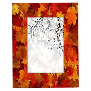 Mardesigns Thanksgiving Maple 8x10 Picture Frame, Fall Leaves Wall Gallery Photo Frames Fits 8 x10 or 6x8 Picture for Table Top Display and Wall Photo Frame