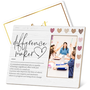 patcate Difference Maker Gifts, Retirement Picture Frame, Thank You Gifts, 4x6 Photo Frame for Wall And Tabletop Display, Office Home Decor-B02