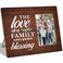OTINGQD Family Picture Frame Gifts,The Love of A Family is Life's Greatest Blessing Wooden Photo Frame for Tabletop Wall Display,Gifts For Family Reunion,Family Gifts for Dad Mom Son Daughter Z319