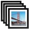 OMISHE 4 Pack 9x9 inch Picture Frames Black for Wall Hanging or Tabletop Poster, Frame Display 7x7 inch with Mat or 9x9 Without Mat, Square Wall Gallery Photo Frames, Black