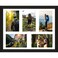 Lacopgr 4"x6" Wood Photo Collage Frame 5 Openings, 11"x14" Multi Picture Frame Collage Wall Decor, Brushed Black Frame with White Mat, Solid Pine Wood