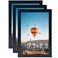 JCJMY 5.5x8.5 Picture Frame Set of 3 Black for Wall Hanging or Tabletop, Wall Mounting Horizontally or Vertically, 5.5 x 8.5 Wall Photo Frame with Shatter Resistant Plexiglass, 3 Pack, Black