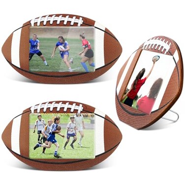 Vicenpal 3 Pcs Sport Picture Frame Sport Themed Wooden Photo Frame Tabletop Picture Frame for Home Table Display Party Decorations Birthday Gifts for Men, Athletes, Teams(Football)