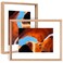 YOTINTIN 11x14 Floating Frames 2 Pack Wooden Photo Frame Double Sided Glass Picture Frame for Any Size Picture up to 11x14, Wall Mount or Tabletop Displays, Double-edged Frames, Natural