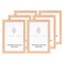 ATOBART 4x6 Picture Frame Set of 6, Made of Solid OAK Wood with Real Glass Front,4x6 Natural Wood Photo Frame for Wall Mount or Table Top Display