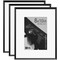 VCK 8x10 Aluminum Picture Frames Black Set of 3, Multi Metal Photo Frames Made of High Definition Real Glass for 5x7 with Mat or 8x10 Without Mat, 3 Pack Wall Mounting Photo Frames