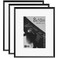 VCK 8x10 Aluminum Picture Frames Black Set of 3, Multi Metal Photo Frames Made of High Definition Real Glass for 5x7 with Mat or 8x10 Without Mat, 3 Pack Wall Mounting Photo Frames