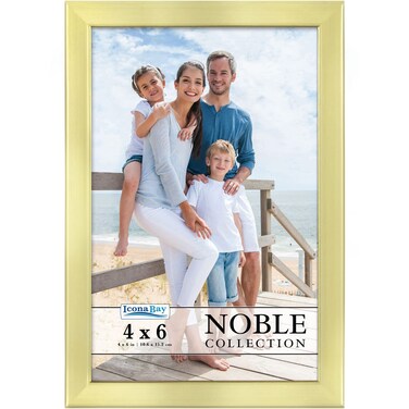 Icona Bay 4x6 Gold Picture Frame, Modern Professional Frame, Noble Collection