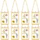 Reginary 8 Pcs 2 x 3 Inch Glass Frame for Pressed Flowers Mini Hanging Double Brass Frame Floating Glass Photo Picture Frame with Chain for Artwork Art Specimen Wall Plant DIY Decor(Gold)
