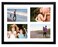 Golden State Art, 12x16 Black Wood Collage Picture Frame - Picture Frame with White Mat Displays Four 5x7 Photos - Collage Frame - Tempered Glass, Sawtooth Hanger, Swivel Tabs - Wall Mounting