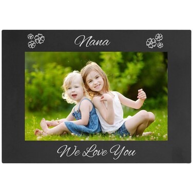 CustomGiftsNow Nana - We Love You Engraved Anodized Aluminum Hanging/Tabletop Group Family Photo Picture Frame
