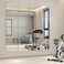 PETAFLOP Gym Mirror Tiles 12"x 12"(16 Pcs), Self Adhesive Mirror Panels for Safe, Wall Mounted Full Body Mirror Tile, Workout Mirrors for Home Gym Door Wardrobe Large