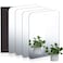 Queekay Acrylic Mirror Sheet Wall Stickers Self Adhesive Mirror Non Glass Flexible Plastic Locker Mirror Rounded Corner for Living Room Office Bathroom Wall Home Decor DIY Craft(4,5.1 x 7.1 Inch)