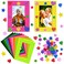Jetec 74 Pieces DIY Picture Frames Craft Kit Kids Arts Craft Mini Felt Picture Frames Colorful 24 Frames and 50 Colorful Foam Stickers for Classroom and Kids,4 x 6 Inch(4.7 x 2.8 Inch,Simple Colors)