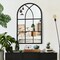 ironsmithn Arched Window Mirror, 31.5&quot;x19.7&quot; Grid Mirror, Windowpane Mirror, Black Metal Wall Mirror for Decor Living Room Fireplace Entryway Bedroom Hallway
