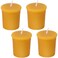 Aglary 4PCS Pure Beeswax Votive Candles, Unscented, Naturally Lightly Honey Scented, 12 Hours Burn Time Each (Raw)
