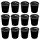 Black Votive Candles Bulk for Halloween Wedding Party Holiday Decoration, 12 Packs 1.8oz Unscented Candles with 12 Hours Burn Time for Home