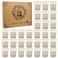 30 Packs Unscented White Votive Candles in Glass, Small Soy Wax Votives for Wedding Party Dinner Table, 1.7" W x 2" H