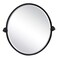 22 x 26 inch Black Metal Framed Pivot Oval Bathroom Mirror Tilting Beveled Vanity Mirrors for Wall